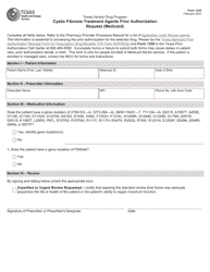 Document preview: Form 1338 Cystic Fibrosis Treatment Agents Prior Authorization Request (Medicaid) - Texas Vendor Drug Program - Texas