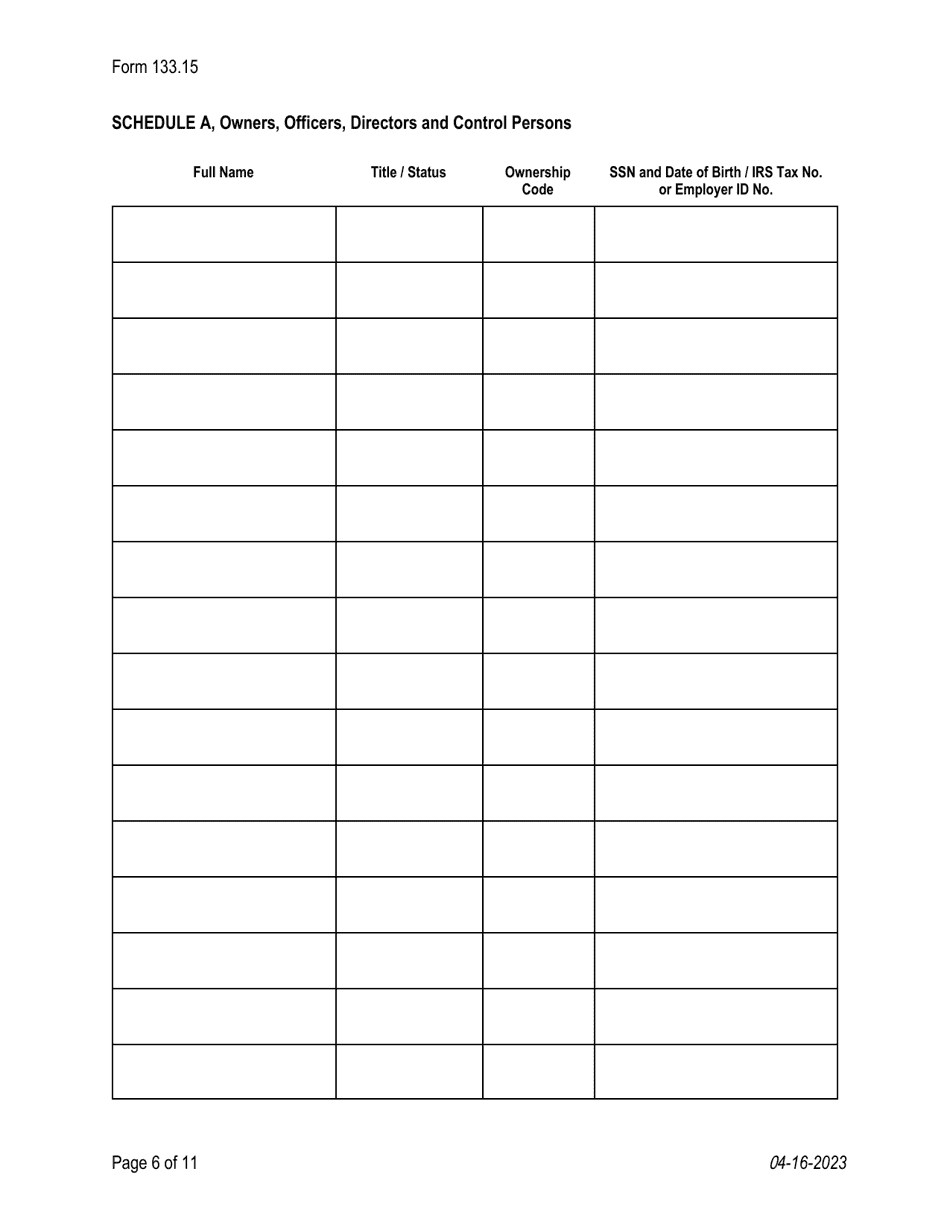 Form 133.15 Texas Crowdfunding Portal Registration - Texas, Page 6