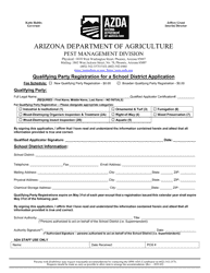 Qualifying Party Registration for a School District Application - Arizona, Page 2