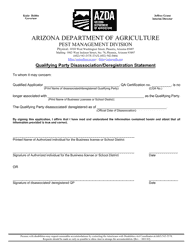 Temporary Qualifying Party Registration Application - Arizona, Page 3