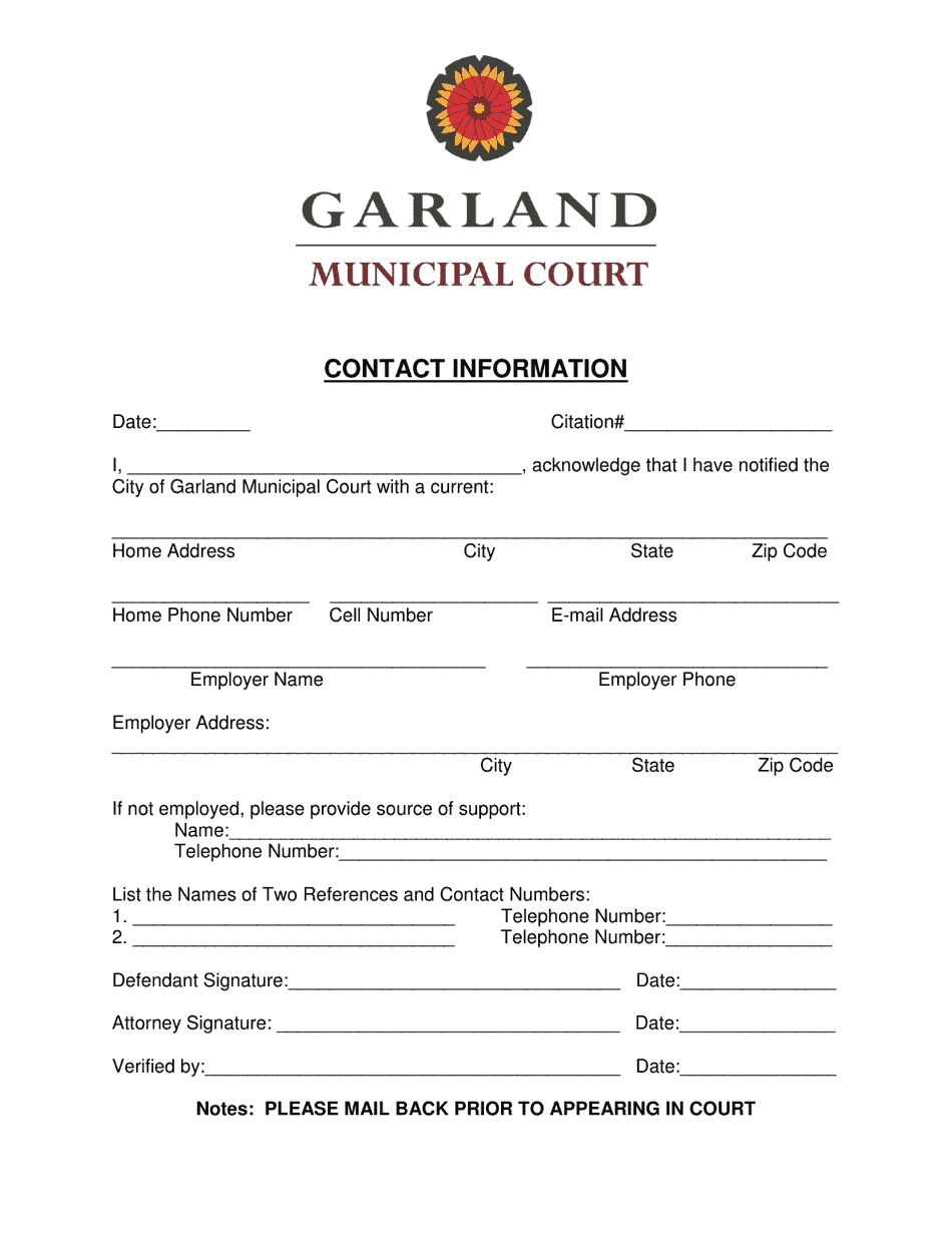 Contact Information - City of Garland, Texas, Page 1