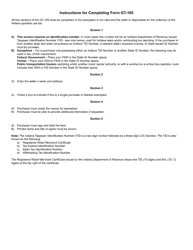 Form GT-105 (State Form 53074) Gasoline Use Tax Exemption Certificate - Indiana, Page 2