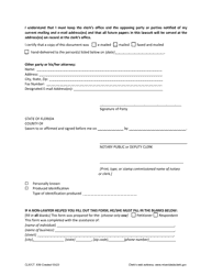 Form CLK/CT.638 Designation of Current Mailing and E-Mail Address - Miami-Dade County, Florida, Page 2