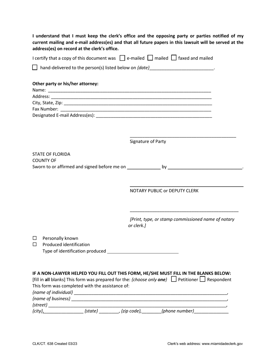 Form CLK/CT.638 - Fill Out, Sign Online and Download Fillable PDF ...