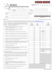 Form MO-C Missouri Dividends Deduction Schedule - Missouri