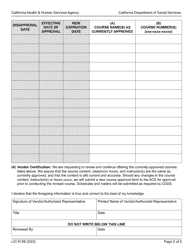 Form LIC9139 Renewal of Continuing Education Course Approval - Administrator Certification Program - California, Page 2