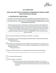 Self-verification - Ridot and Army Corps of Engineers Ri Programmatic General Permit Application Review Checklist - Rhode Island