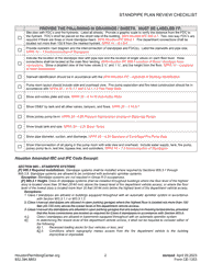 Form CE-1353 Houston Fire Marshal&#039;s Office Standpipe Plan Review Checklist - City of Houston, Texas, Page 2