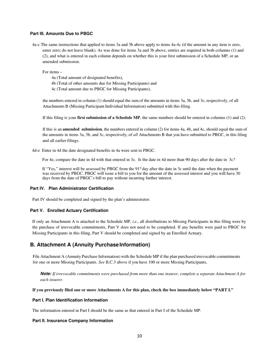 Missing Participants Filing Instructions, Page 11