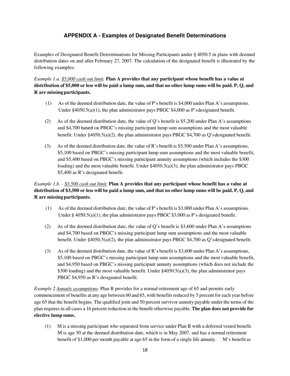 Missing Participants Filing Instructions, Page 19