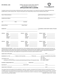 Document preview: Form DFS-306 Application for a License - Kentucky