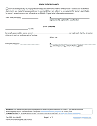 Form FM-055 Verification of Diligent Job Search - Maine, Page 2