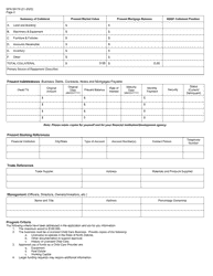 Form SFN59178 North Dakota Development Fund, Inc. Child Care Loan Program Application - North Dakota, Page 2