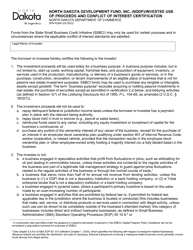 Document preview: Form SFN62260 North Dakota Development Fund, Inc. (Nddf)/Investee Use of Proceeds and Conflict of Interest Certification - North Dakota