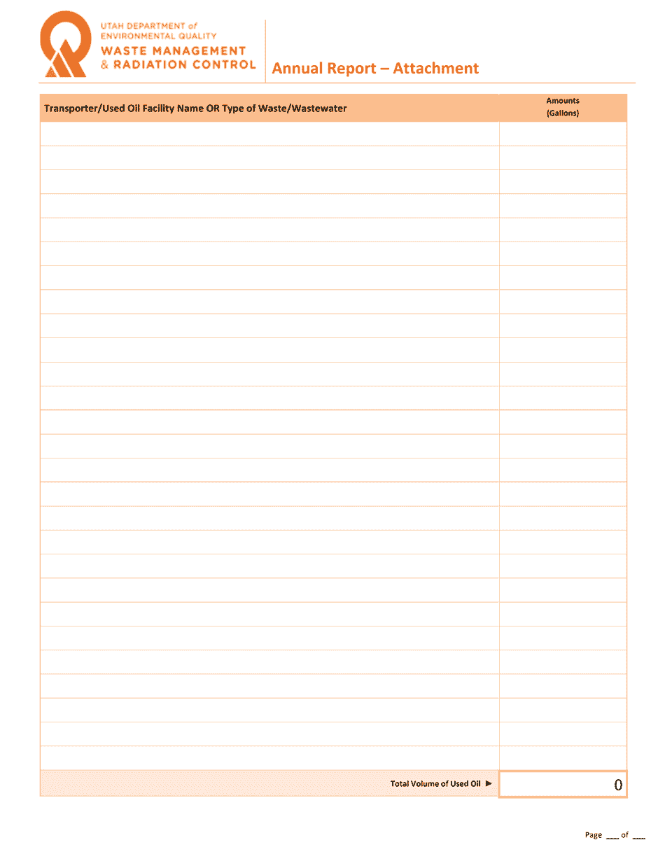 Used Oil Annual Report - Utah, Page 7