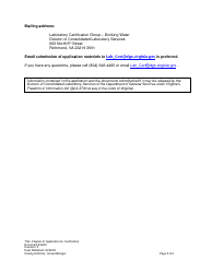 Form 6945 Application for Virginia Certification Safe Drinking Water Program - Virginia, Page 3
