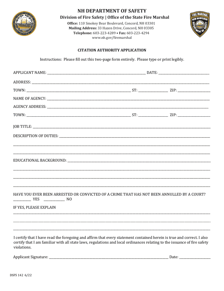 Form DSFS142 - Fill Out, Sign Online and Download Printable PDF, New ...