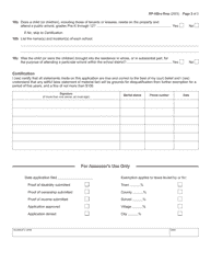Form RP-459-C-RNW Renewal Application for Partial Tax Exemption for Real Property of Persons With Disabilities and Limited Incomes - New York, Page 3