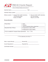 Document preview: Form FRM-CA5 Courier Request - Georgia (United States)