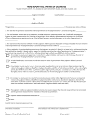 Document preview: Final Report and Answer of Garnishee - City of Toledo, Ohio
