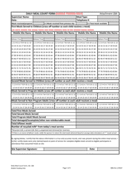 Document preview: Attachment 18A Daily Meal Count Form (Mobile Feeding Only) - Georgia (United States)