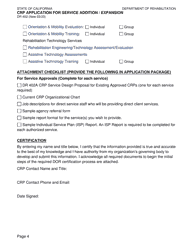 Form DR402 Crp Application for Service Addition/Expansion - California, Page 4