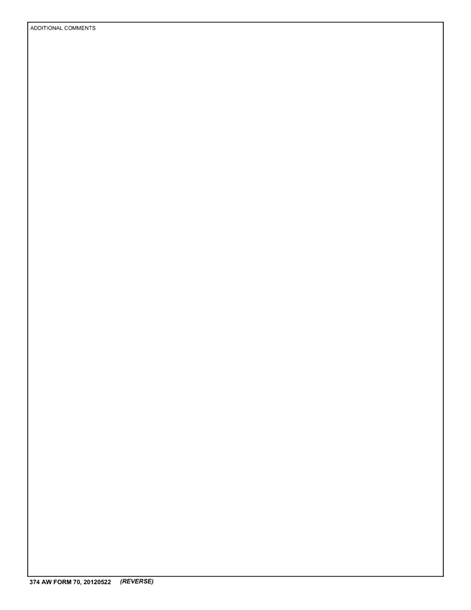 374 AW Form 70 Dropped Object Investigation Worksheet, Page 2