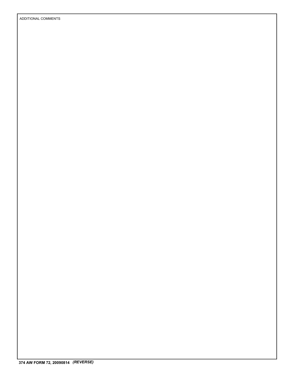 374 AW Form 72 Foreign Object Damage (Fod) Incident Investigation, Page 2