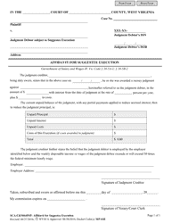 Document preview: Form SCA-C&M640NP Affidavit for Suggestee Execution - West Virginia
