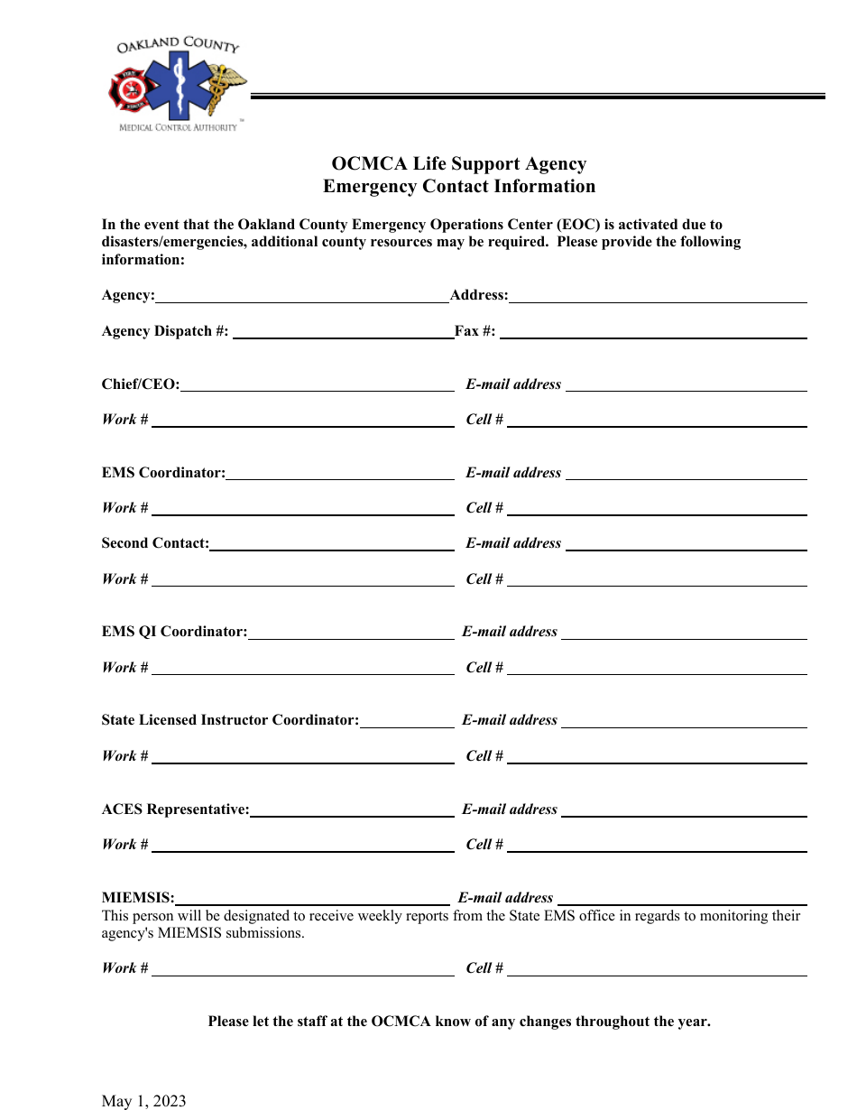 Life Support Agency Letter of Compliance 8-1.1 - Oakland County, Michigan, Page 5