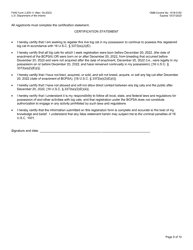 FWS Form 3-200-11 Big Cat Public Safety Act Registration Form, Page 5