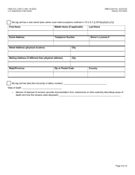 FWS Form 3-200-11 Big Cat Public Safety Act Registration Form, Page 9