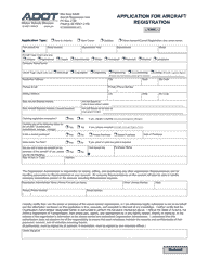 Document preview: Form 05-0501 Application for Aircraft Registration - Arizona