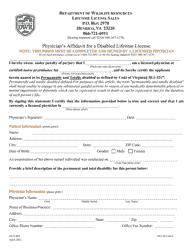 Form OUT-005 Disabled Lifetime Saltwater Fishing License Application - Virginia, Page 3