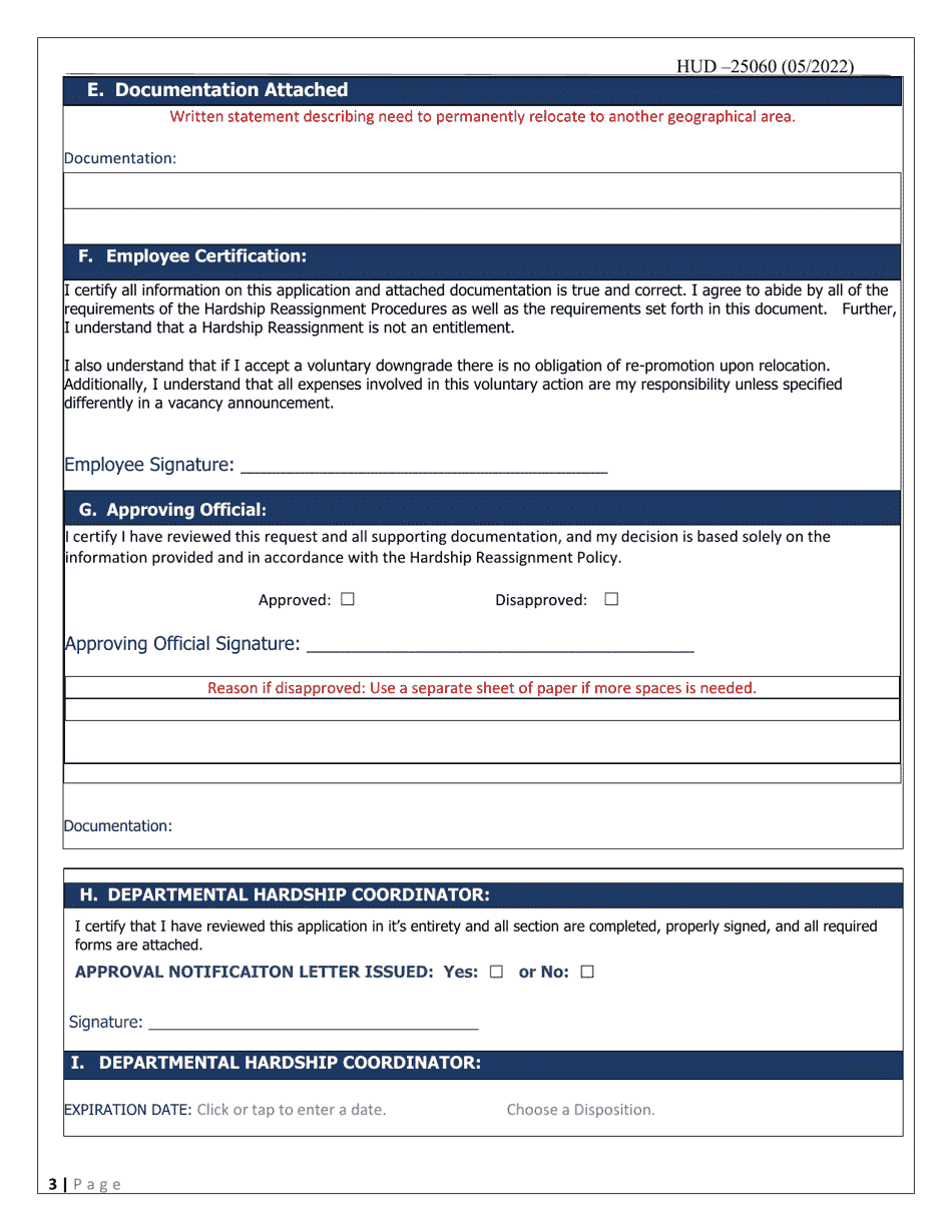 Form HUD-25060 - Fill Out, Sign Online and Download Fillable PDF ...