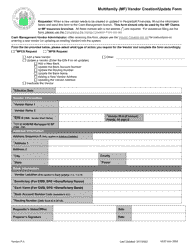 Document preview: Form HUD-3306 Multifamily (Mf) Vendor Creation/Update Form
