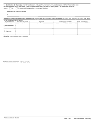 Form HUD-40054 Residential Claim for Moving and Related Expenses, Page 2
