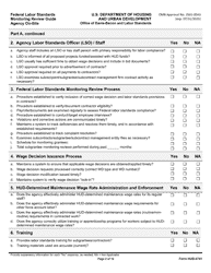 Form HUD-4741 Federal Labor Standards Monitoring Review Guide Agency on-Site, Page 2