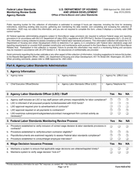 Form HUD-4742 Federal Labor Standards Monitoring Review Guide Agency Remote