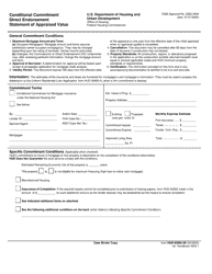 Form HUD-92800.5B Conditional Commitment Direct Endorsement Statement of Appraised Value, Page 3