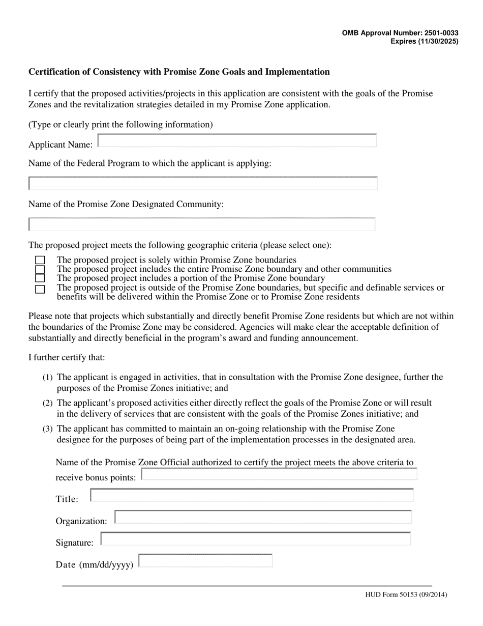 Form HUD50153 Fill Out, Sign Online and Download Printable PDF