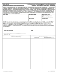 Document preview: Form HUD-52158 Maintenance Wage Rate Determination