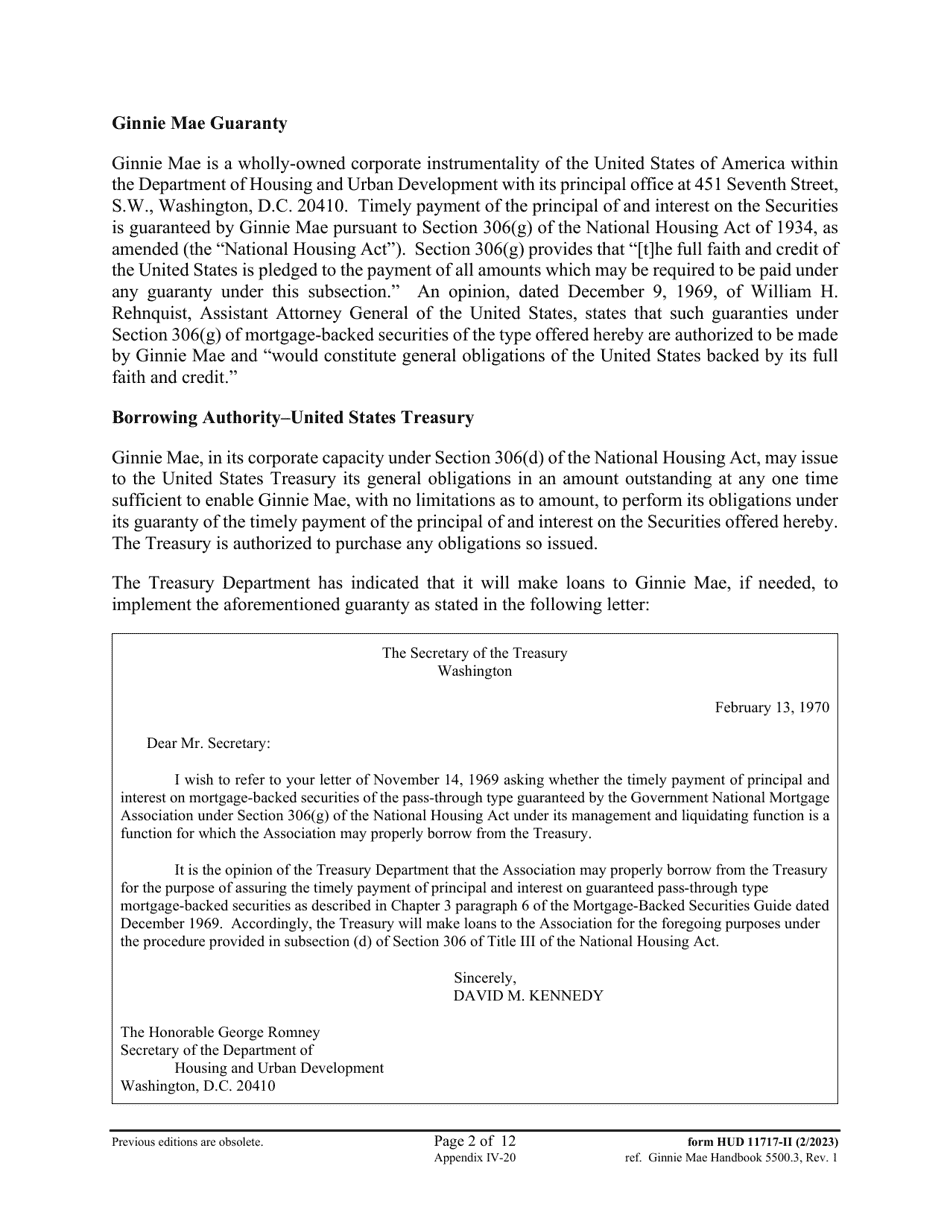 Form HUD-11717-II Appendix IV-20 Prospectus Ginnie Mae II Single-Family Mortgages, Page 2