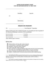 Document preview: Request for Transcript - New York