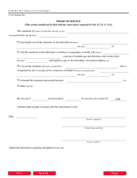 Form AO440 Summons in a Pro Se Civil Action - Ifp - New York, Page 2
