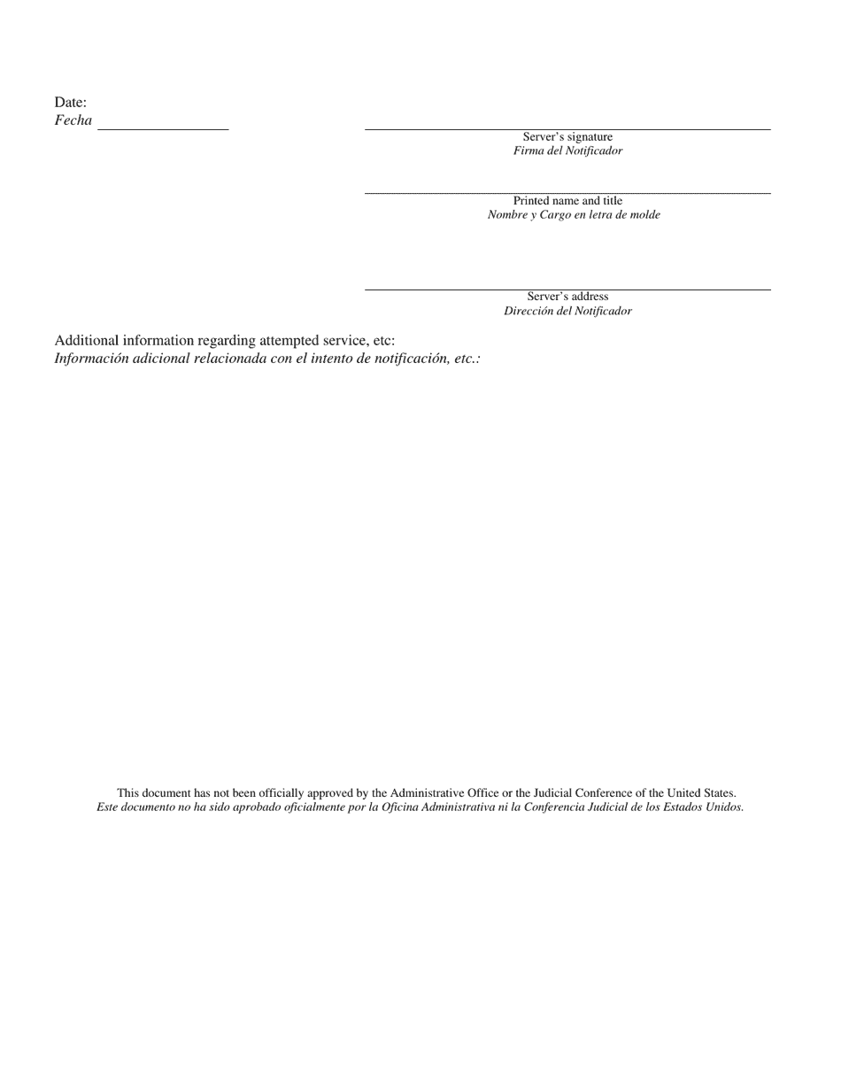 Form AO441 Summons on Third-Party Complaint - New York (English / Spanish), Page 4