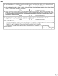 Application for New Life and Accident and Sickness Agent Certificate of Authority - Prince Edward Island, Canada, Page 3