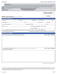 Form MCSA-5875 Medical Examination Report Form (For Commercial Driver Medical Certification)