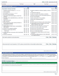 Form MCSA-5875 Medical Examination Report Form (For Commercial Driver Medical Certification), Page 2