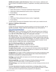DOH Form 505-030 Categorized Medical Test Site License Application - Washington, Page 4
